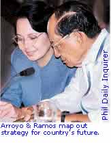 Arroyo and Ramos map out strategy