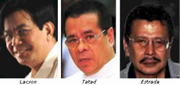 Panfilo Ping Lacson, Francisco Kit Tatad, Joseph Erap Estrada