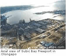 Arial view of Subic Bay Freeport in Olongapo