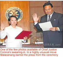 Philnews.com GMA swearing-in his formeer chief of staff and executive secretary.