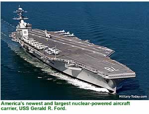 America's newest and largest nuclear-powered aircraft carrier, USS Gerald R. Ford