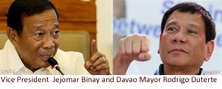 Vice President  Jejomar Binay and Davao Mayor Rodrigo Duterte