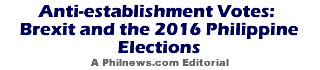 Anti-establishment Votes: Brexit and the 2016 Philippine Elections