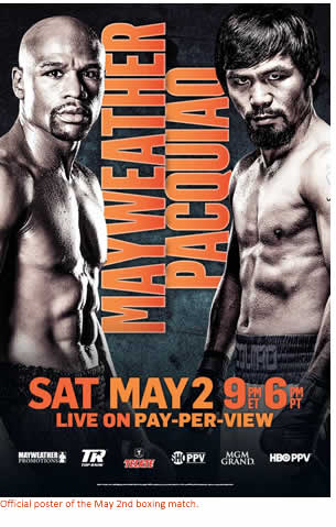 Official poster of the May 2nd boxing match