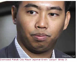 Dismissed Makati City Mayor Jejomar Erwin "Junjun" Binay Jr.